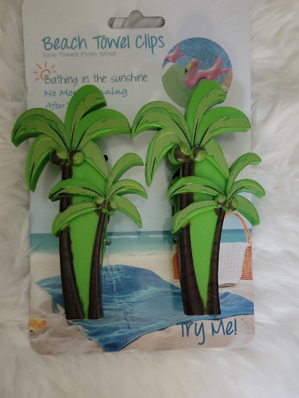 Beach towel clips